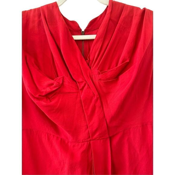 Marni Commessa Pleated Sleeveless Blouse Women’s Red Size 40 - Picture 3 of 7